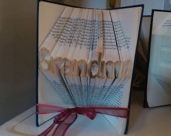 Grandma Folded Book Art **Modèle** Téléchargement instantané PDF Instructions gratuites Livre pliant Origami