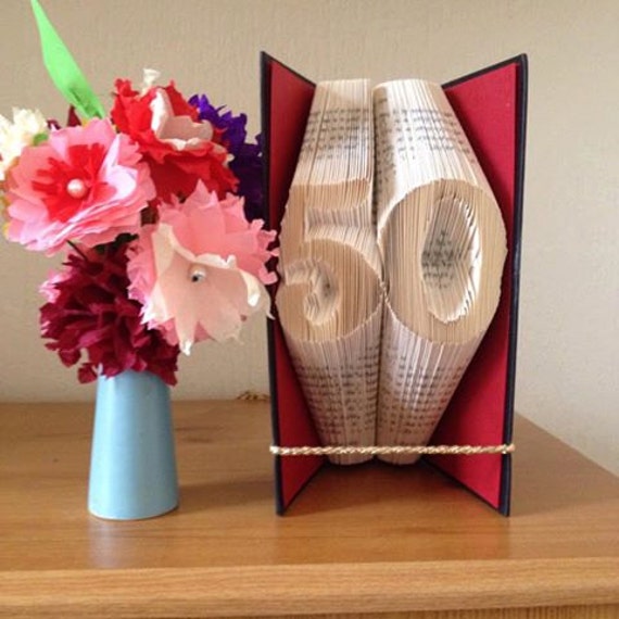 Fifty 50 Book Folding Art Pattern and Free Tutorial Fifty 50 Book Folding Art Pattern and Free Tutorial