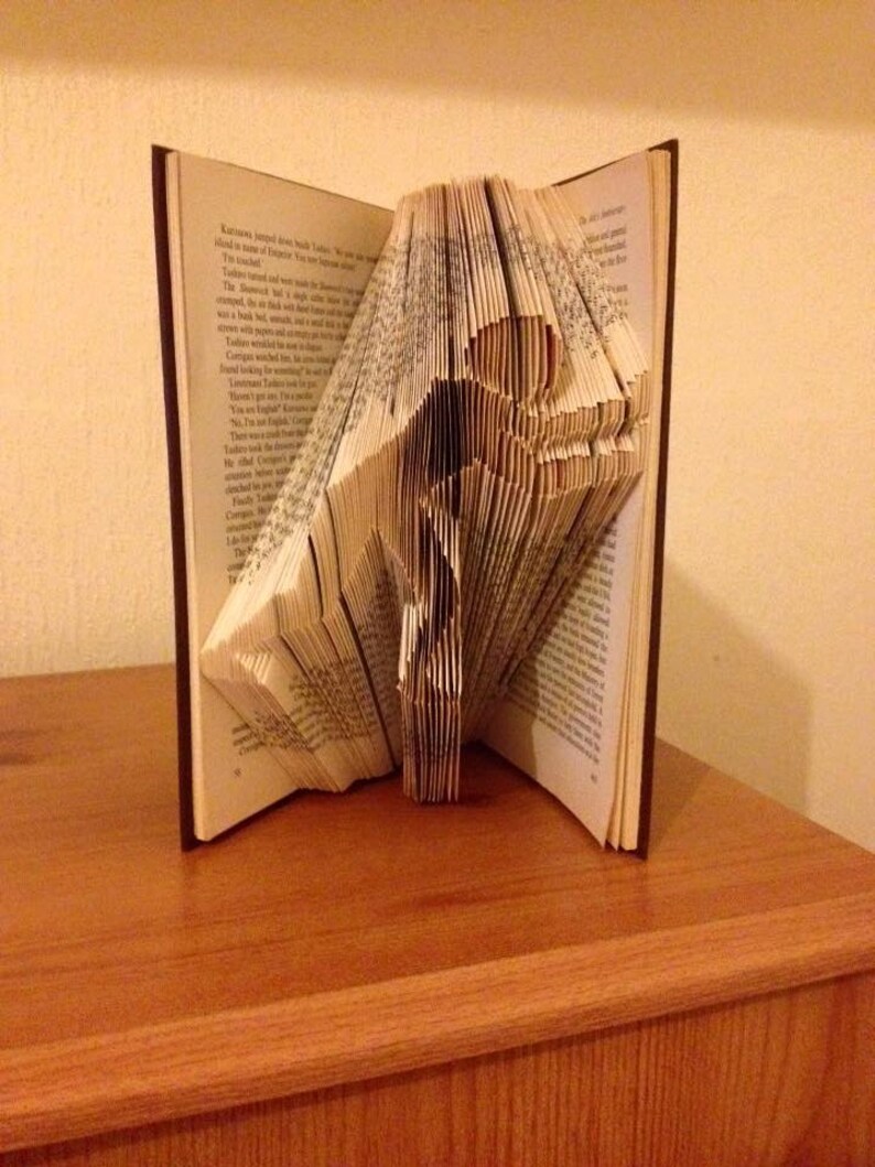 Book End Man Pushing Book Folding Art Pattern and Free Etsy