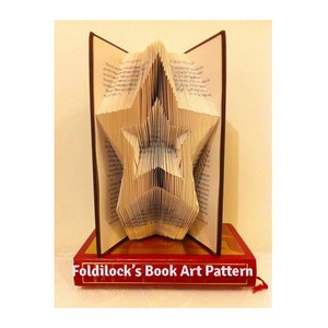Star Folded Book Art **Pattern**  Pdf. Book Folding Book Origami free instructions/ tutorial