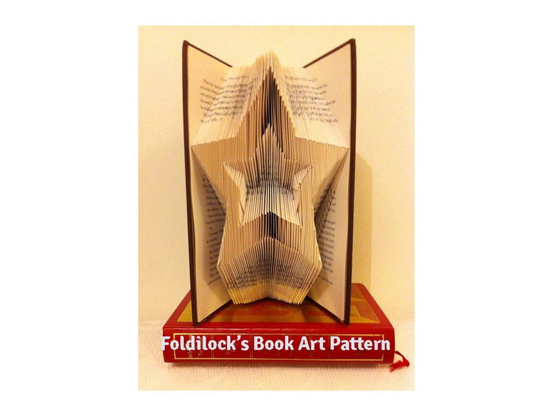 Star Folded Book Art Pattern Pdf. Book Folding Book Origami free instructions/ tutorial image 1