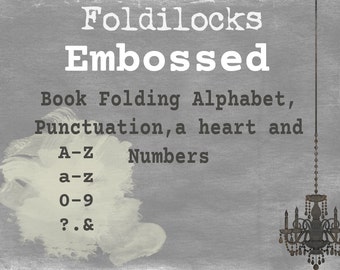 Embossed Alphabet Pattern- words, names or dates.PDF Book Folding Folded Book Art Origami free instructions/ Tutorial