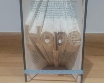 Hope Book Fold Folding Pattern. Free Tutorial! Book Origami, Book Sculpture Art