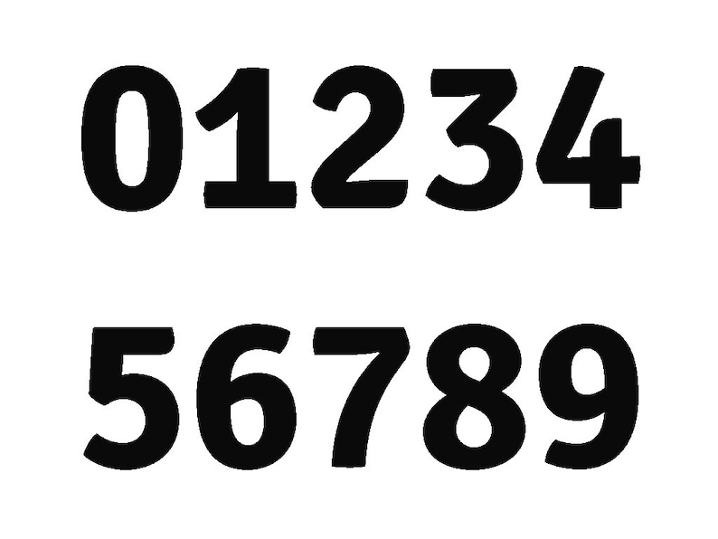 chunky book folding numbers 0 9 pattern pdf normal sized etsy
