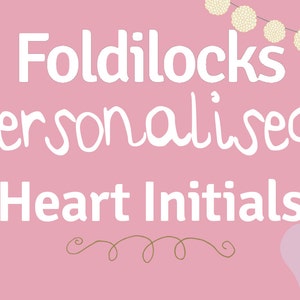 Personalised Initial Book Folding Collection Alphabet. A-Z, Heart, & and +