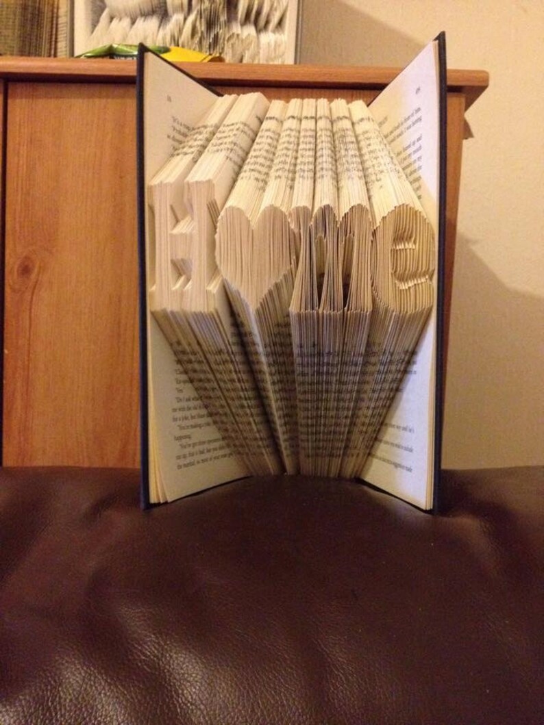 pattern for bold clear book folding art alphabet any word