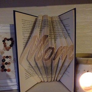 Mom Folded Book Art **Pattern**  Instant download PDF and free tutorial. Book Folding.
