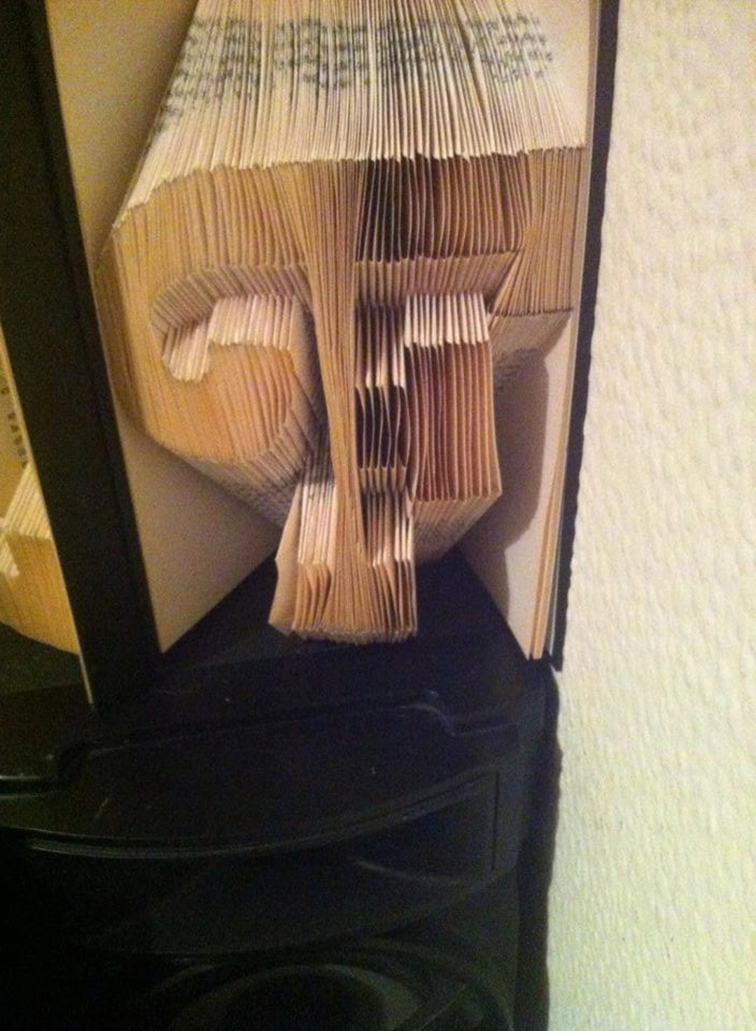 Giant Fancy Swirly F Book Folding/ Folded Book Art ***pattern*** and ...
