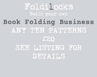 Build Your Own Book Folding Business- ANY TEN Book Folding Patterns, plus a free tutorial. See listing for details.