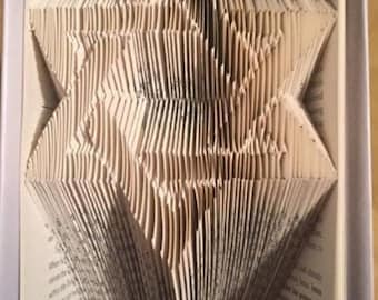 Star of David Book Folding Pattern** and Tutorial Book Art Folding Pattern Judaism