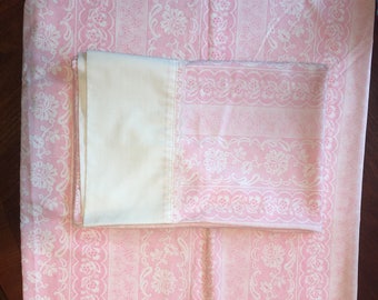 Vintage Cannon Pink and White Pillowcases