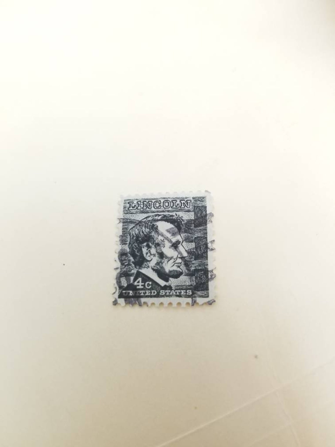 Post stamps Antique Lincoln 4 cent Black Rare Navy 3 piece Etsy