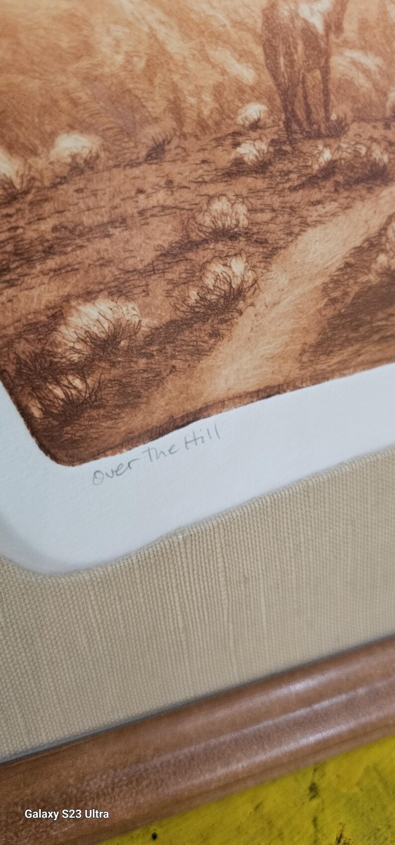 Vintage Roy Purcell "over the Hill" Signed 5/proof Wood Frame 20x15 Etsy