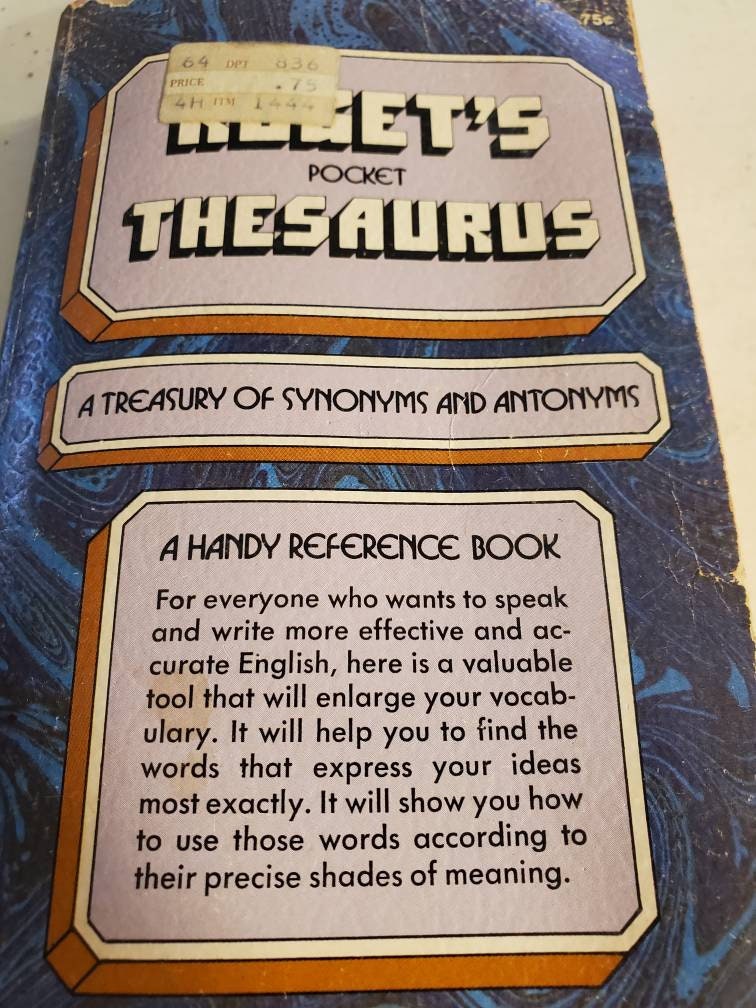 Vintage book Roget's Thesaurus in Dictionary Form Etsy