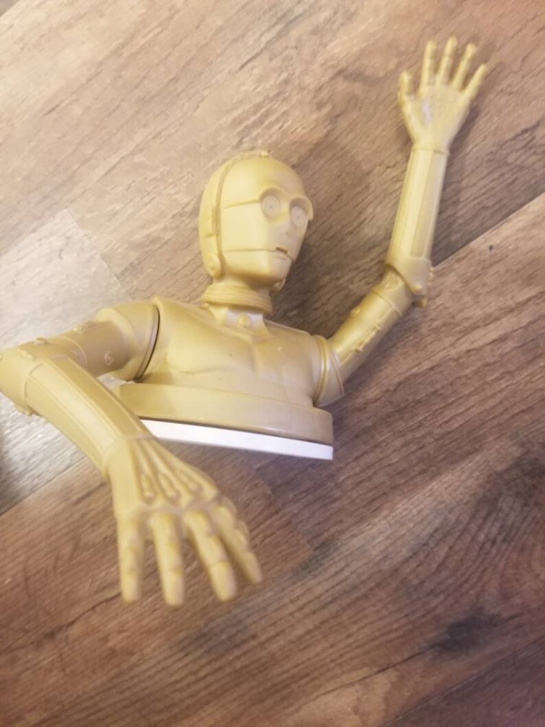Star Wars Collectible Protocol Droid tors plastic toy Glass top cover 1997s Movable hands