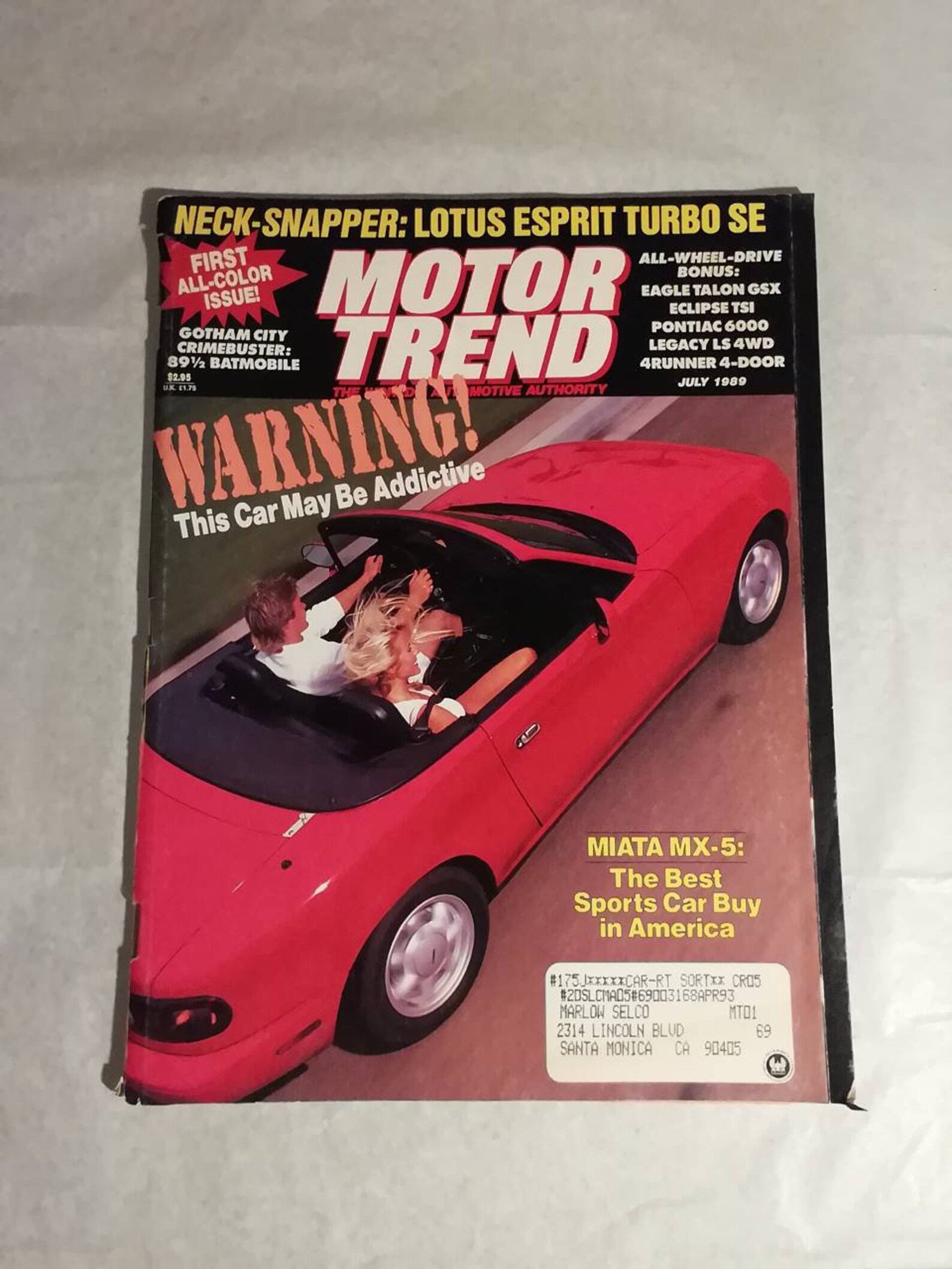 Vintage magazine Motor trend July 1989s /D Etsy