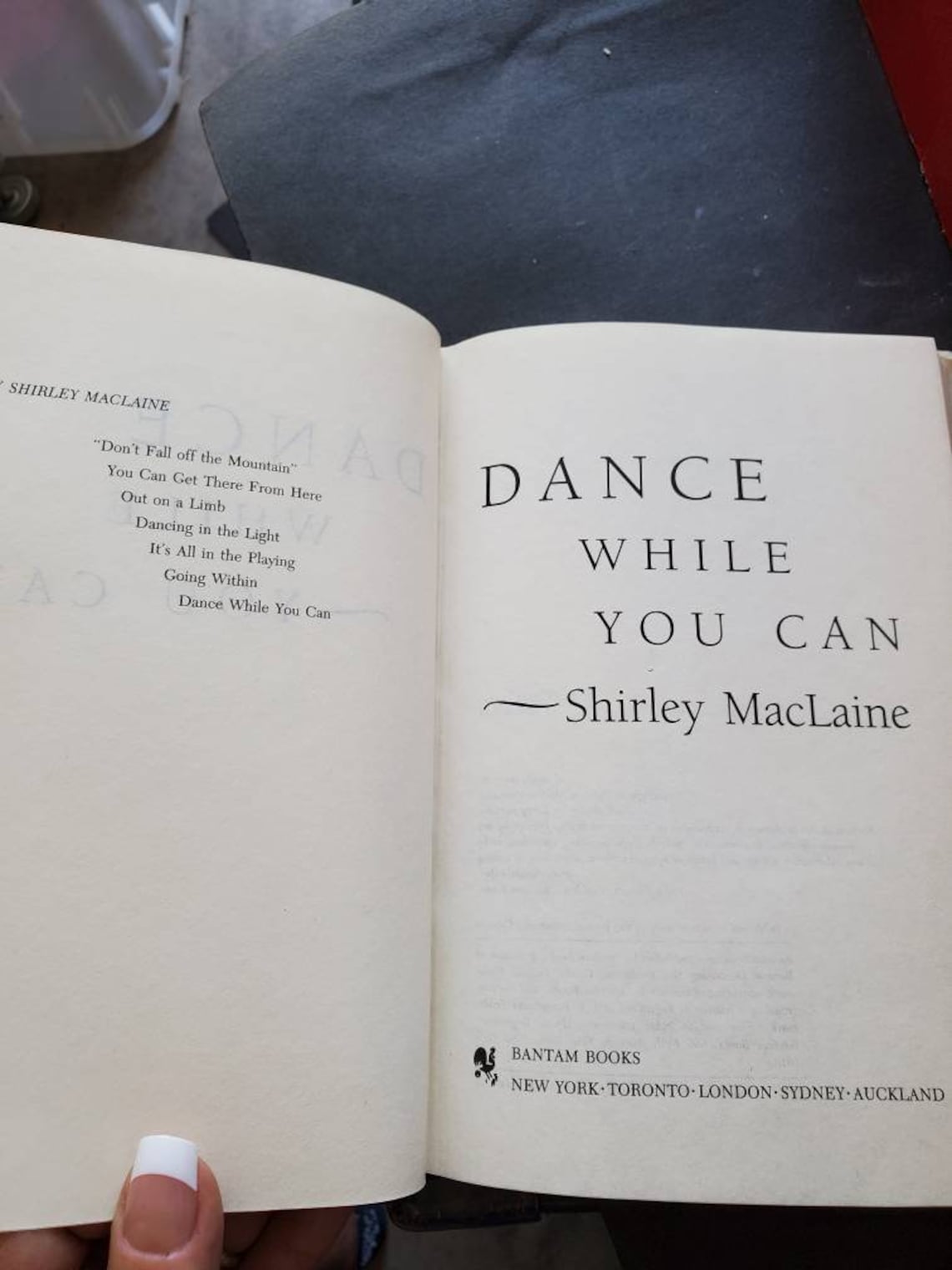 Vintage Book Dance While You Can by Shirley Maclaine 1991s Etsy