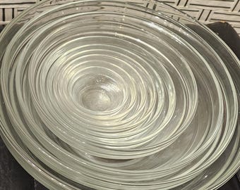 Vintage Duralex 10 Piece Glass Bowl Set Made In France Full Set