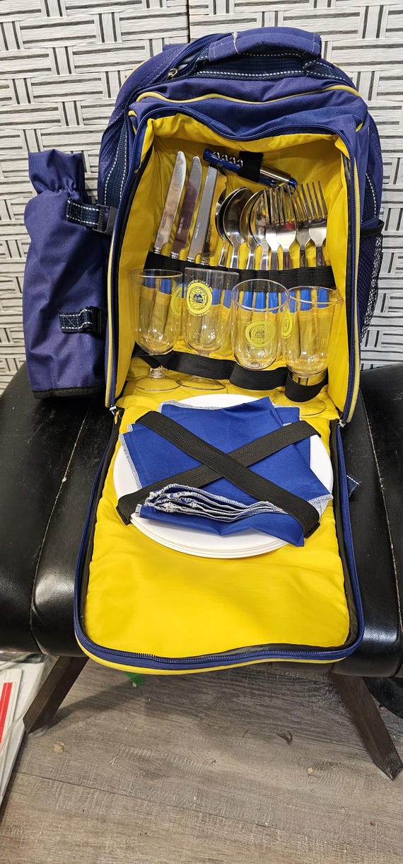Picnic Backpack Set For 4 W Bottle Place Los Angeles CA Justice Honor strength never used