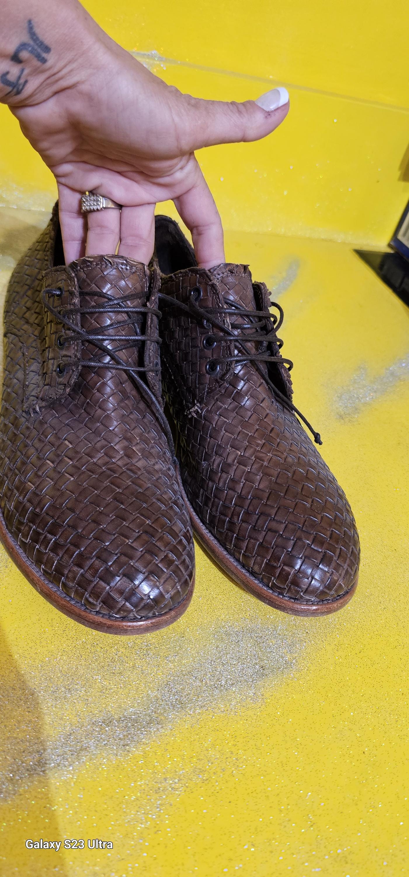 Vintage Men Shoes Vero Cuoio Brown Leather Moma Size 10 /1991-95s