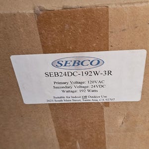 Sebco seb24dc-192w-3r magnetic Led Power Supply Class 2 Low Voltage New W Box