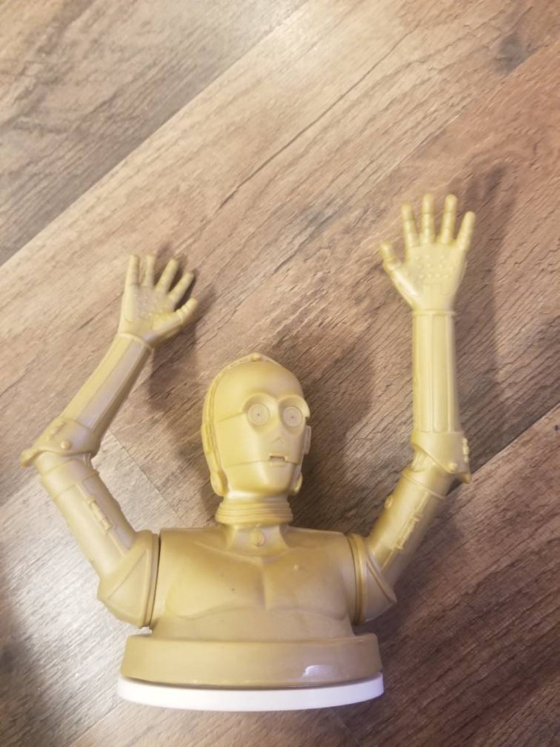 Star Wars Collectible Protocol Droid tors plastic toy Glass top cover 1997s Movable hands
