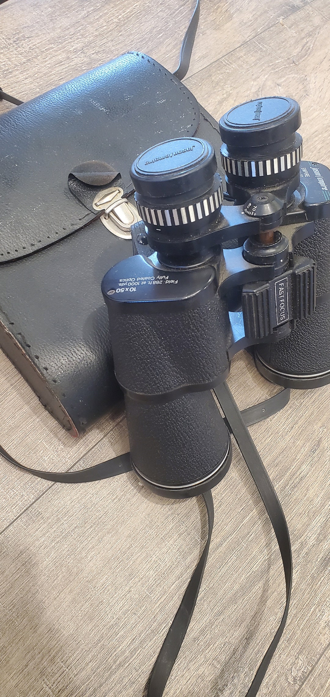 Vintage Binoculars Jason Empire Model 221 Empire 10x50 Used W Hard Case