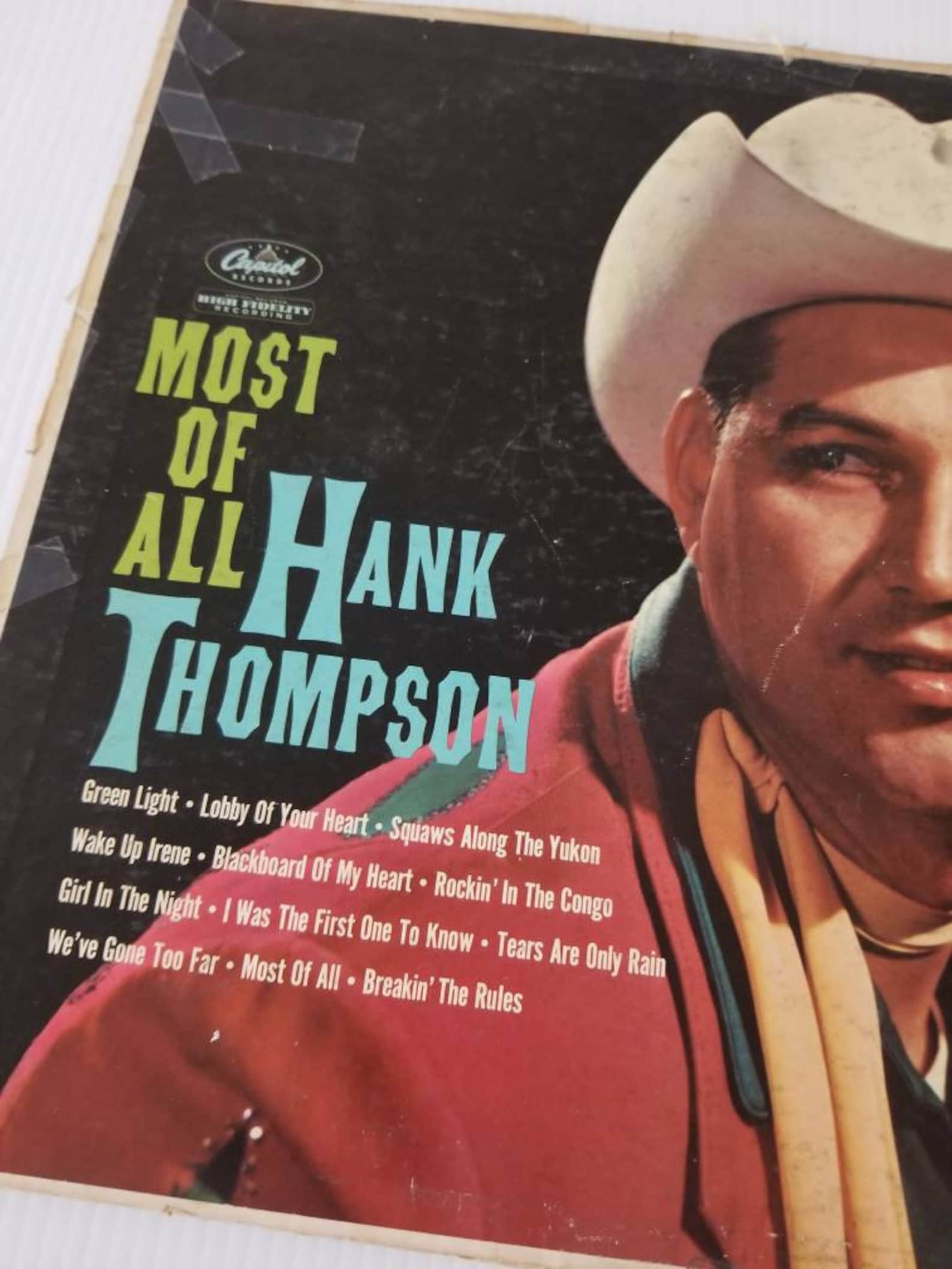 Vintage Records Hank Thompson Most of All Capitol Records Etsy
