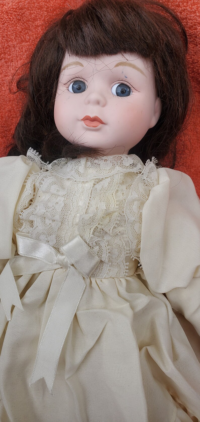 Vintage Porcelain Doll Signed 69 15 Inch Etsy