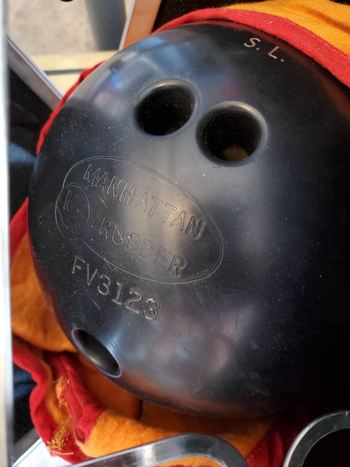 Vintage Bowling Ball Manhattan Rubber Black With Case | Etsy