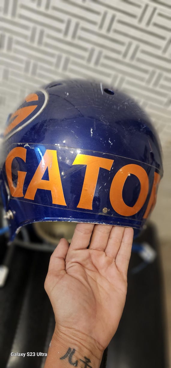 Collectible Gators Helmet Schutt Hybrid Mf L 2014 Season LAC Used View 5