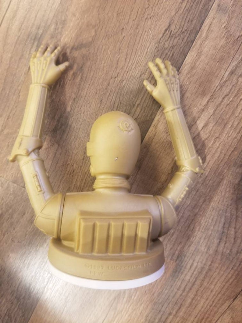 Star Wars Collectible Protocol Droid tors plastic toy Glass top cover 1997s Movable hands