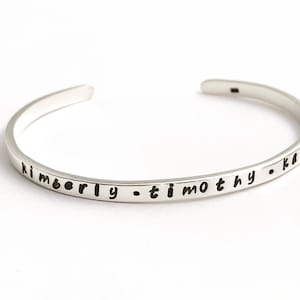 Secret message Cuff Personalised handmade bracelet Made in Australia solid sterling silver - Personalise on the inside for outside