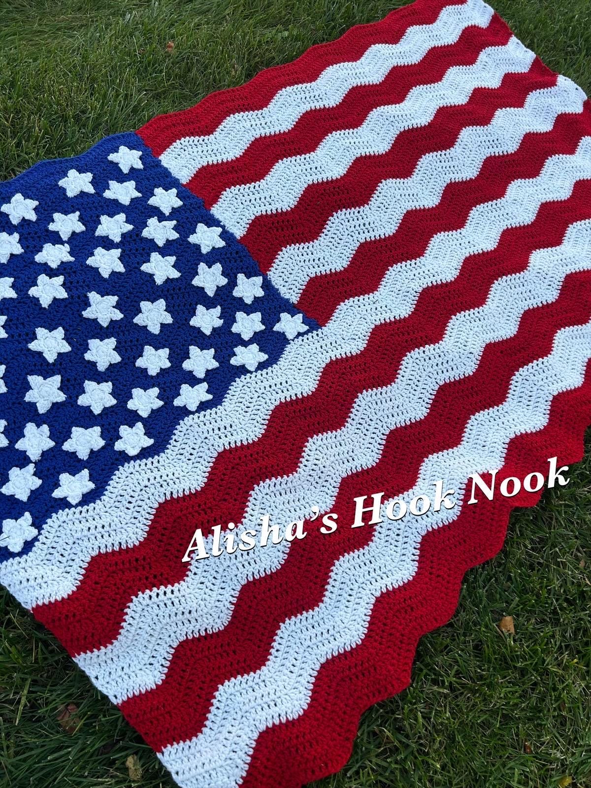 30 American Flag Crochet Patterns to Show Your Patriotic Style 33 U.S. Flag Crochet Blanket Pattern