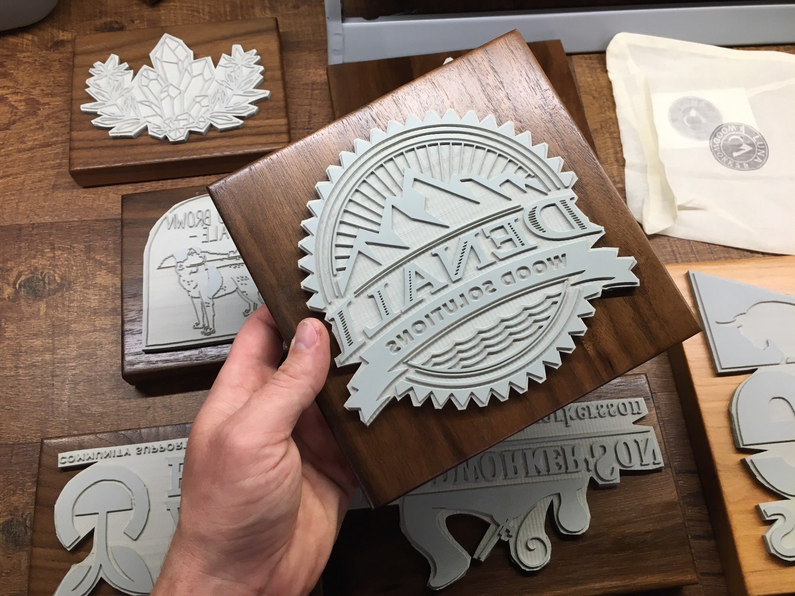 Large Stamp Custom Business Stamp Business Logo Wood Etsy