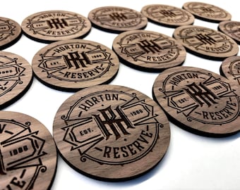 Custom Wood Coasters – Personalized Logo - Engraved Set for Corporate & Employee Gifts in Bulk