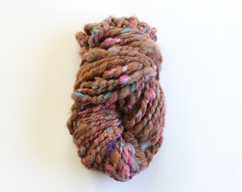 Soft Alpaca Art Yarn Handspun Chunky Scraps Upcycled