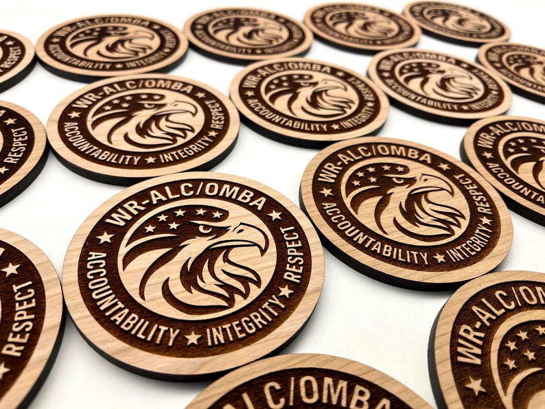 Custom engraved and personalized wooden coasters for special events, branded marketing, or holiday gifting. Handcrafted from wood for a timeless, natural look.