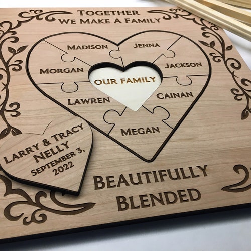 Blended Family Wedding Ceremony Idea Unity Puzzle - Etsy