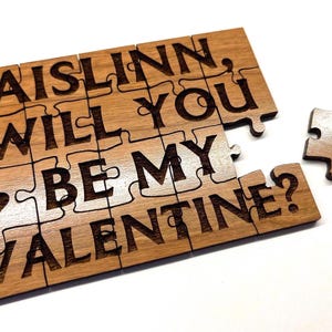 Custom Wood Puzzle Love Note: Secret Message Keepsake