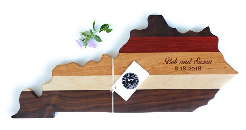 Kentucky Custom Cutting Board Personalized Gift Engraved Wood Wedding Anniversary