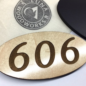 Custom Magnetic Oval Address Sign for Mailbox Decor - Personalized House Numbers for Apartment