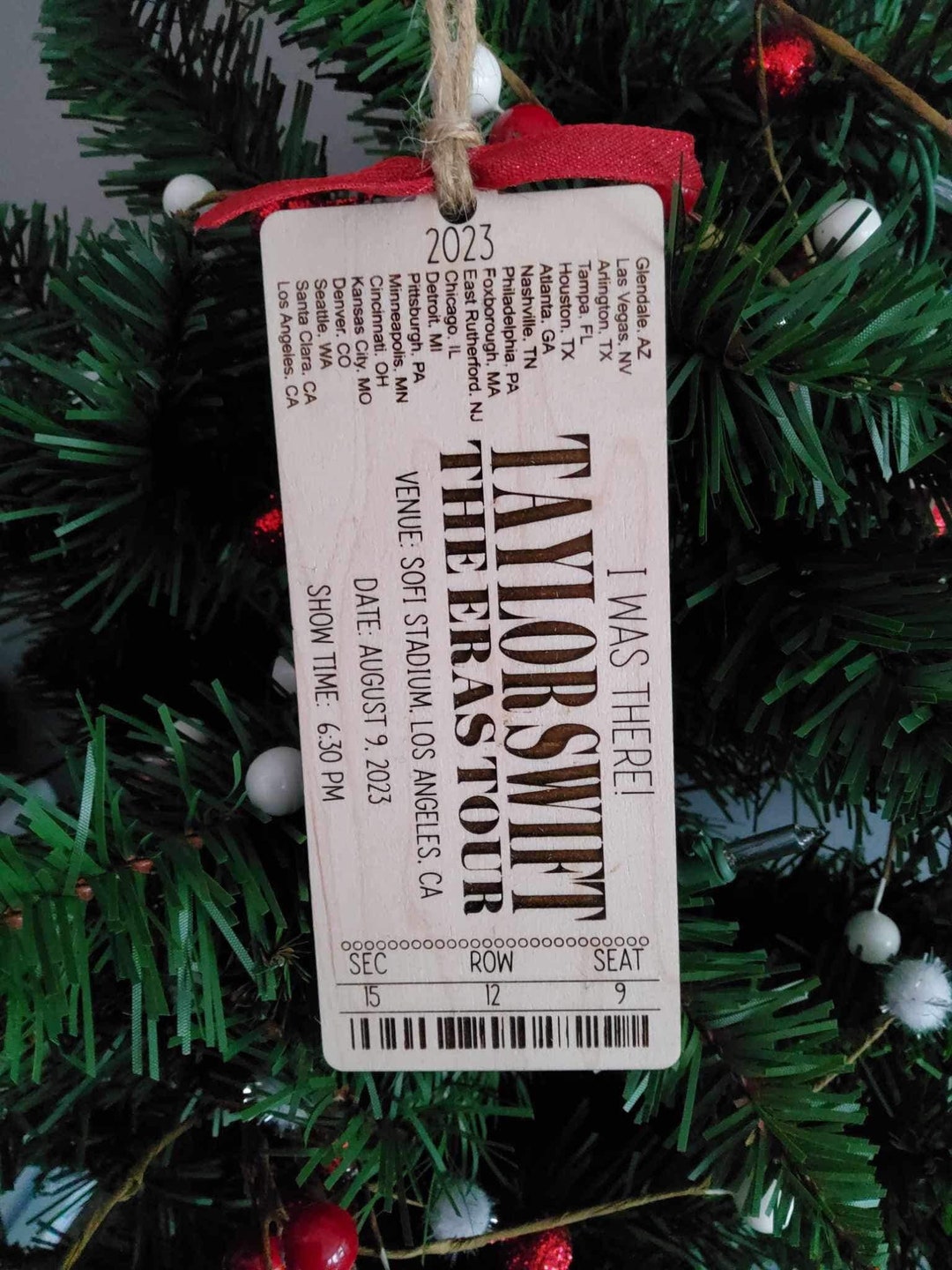 Taylor Swift Christmas Ornament Personalized 2023 Eras Tour - Etsy