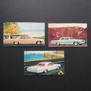 Vintage Automobile Postcard, Sports Cars Pictures, Oldsmobile Car, Classic Car Ephemera, 1960s Cars, Mid Century Vehicles, Frameable Art