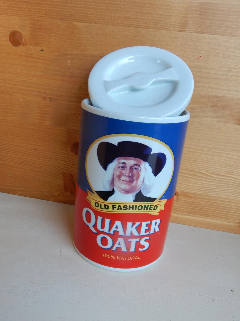 Quaker Oats Ceramic Cookie Jar 120th Anniversary Cookie Jar Etsy