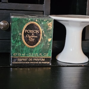 Vintage Christian Dior Poison Parfum French Perfume Paris France, .5 ML NEW SEALED Perfume Bottle, Vanity Decor, Boudoir, Dior Fragrance