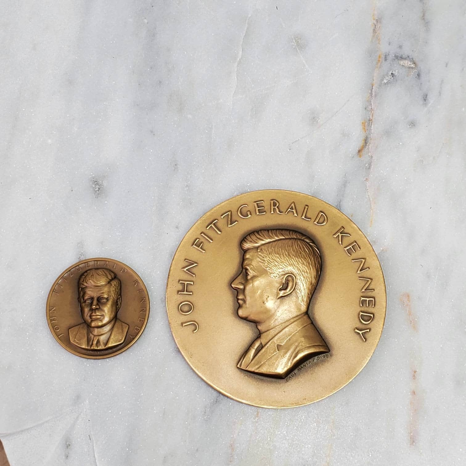 John Fitzgerald Kennedy Bronze Coins 1961 Medallion Coin US