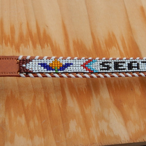 Seattle Worlds Fair 1962, Childs Beaded Belt, Worlds Fair Collectible, Seattle Memorabilia, Leather Belt, Space Needle, Beaded Belt Kids