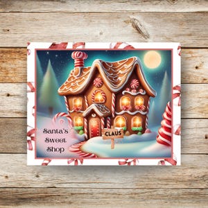 Christmas Gingerbread Sign, Gingerbread House Wreath Sign, Peppermint Christmas Sign, Gingerbread Wall Art, Gingerbread House Kitchen Sign