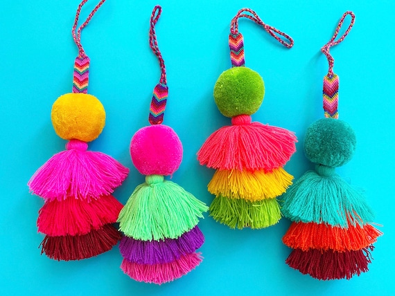 Bag Charmsboho Pompoms and Tassels Bag Charms Pompom Tassels 